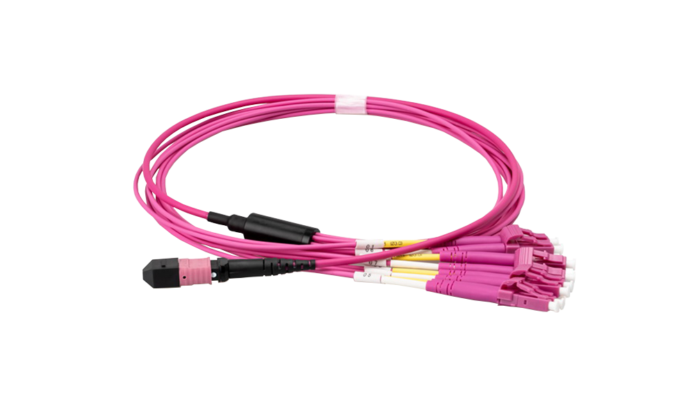 OM4 Multimode MTP®/MPO Female to 4 LC UPC Duplex 8 Fibers Elite Breakout Cable